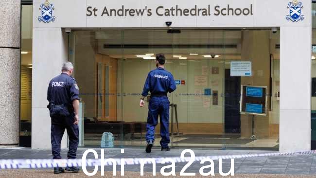 圣安德鲁大教堂学校位于悉尼市政厅附近的肯特街。图片：NCA NewsWire / David Swift