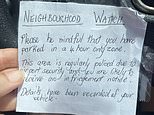 我在我的车上发现了一张奇怪的纸条，不知道这是威胁还是友好的警告：'我应该担心吗？'