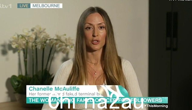 Chanelle McAuliffe(如图)通过澳大利亚墨尔本的视频链接出现在《This Morning》节目中,分享了有关丑闻的独家细节吞没了她以前的朋友