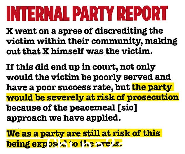 这位未透露姓名的保守党在书中被赋予了代号“X”,这表明如果案件最终上法庭,该党将面临被起诉的“严重”风险