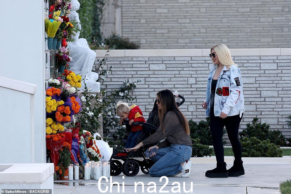 保持坚强:他们都为王子保持着勇敢的面孔,王子在他妈妈和阿姨身边表现得很好