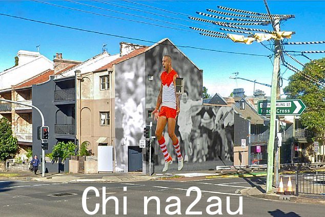 图:艺术家对拟议的巴迪·富兰克林壁画的印象,该壁画被悉尼市议员拒绝
