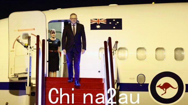Anthony Albanese 于 11 月 4 日抵达中国上海。图片:VCG/VCG via Getty Images