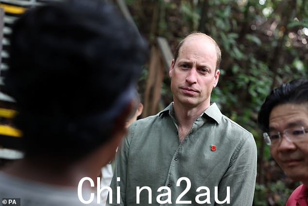 威廉王子今天向 NPark Rangers 和 NPark Youth Stewards for Nature 发表讲话