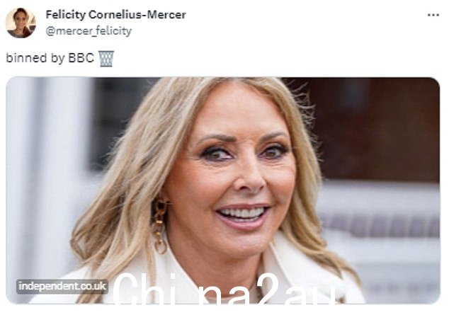 特别值得注意的是与退伍军人部长约翰尼·默瑟 (Johnny Mercer) 和他的妻子费利西蒂 (Felicity) 发生的口角,他们今天发推文庆祝:“被 BBC 封杀了”