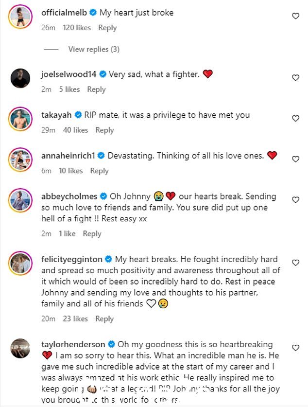 这部长期播出的肥皂剧明星和其他几位澳大利亚名人在 Instagram 上发帖宣布了他的去世,并发表了衷心的声明,向这位“令人难以置信的善良和勇敢”的演员致敬” class=
