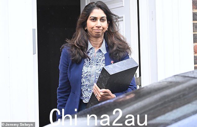 苏埃拉·布雷弗曼 (Suella Braverman) 今天离开家,她对大都会警察局处理亲亲事件的行为引发了激烈的争吵,她向大都会警察局表示了“全力支持”。巴勒斯坦游行