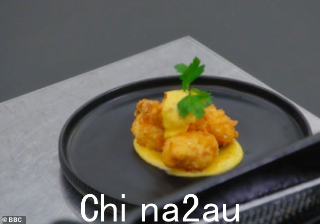 食物:首先,参赛者必须完成莫妮卡设置的技能测试,她要求他们制作一些鱿鱼炸丸子