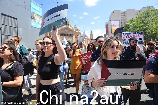 上个月墨尔本的考尔菲尔德(上图)已成为以色列和巴勒斯坦支持者之间抗议的中心
