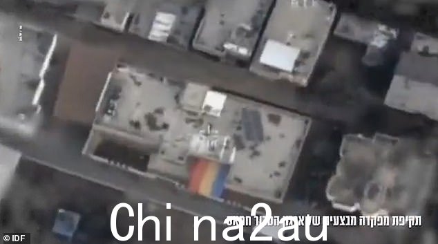 这是以色列战斗机摧毁哈马斯领导人伊斯梅尔·哈尼亚在加沙的家的那一刻在一次毁灭性的空袭中