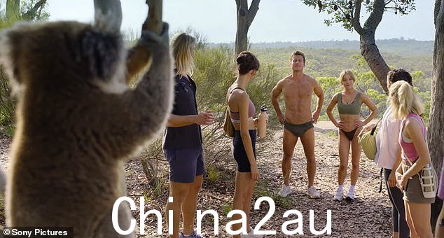 在 the 丛林:格伦·鲍威尔(男)在周四上映的澳大利亚浪漫喜剧《除了你之外的任何人》的首个官方预告片中脱光衣服,展示了他 6 英尺高的肌肉发达的身材。