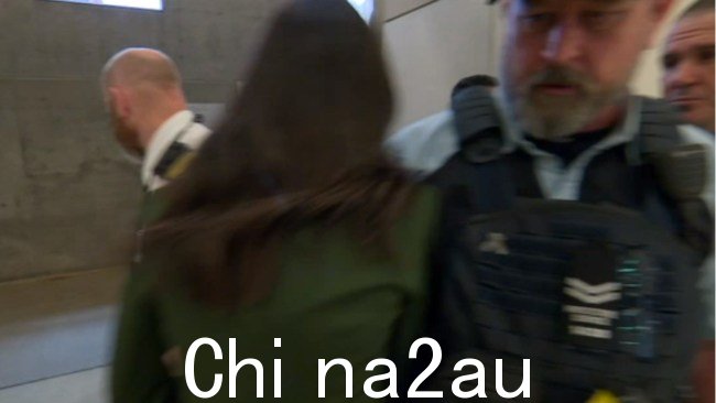一名澳大利亚记者在试图质疑 Optus 首席执行官 Kelly Bayer Rosmarin 后被推到一边。图片:7News