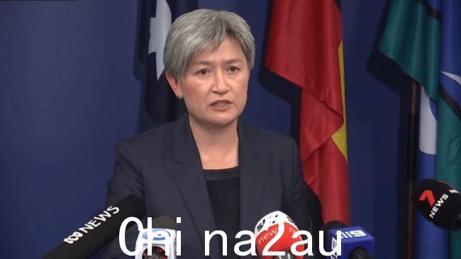 外交部长黄英贤宣布反恐融资制裁数名与哈马斯有联系的个人将因“支持和协助恐怖主义”而受到惩罚。图片:澳大利亚天空新闻
