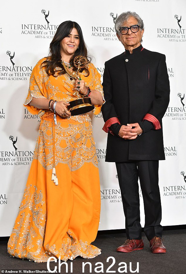 Ektaa:印度电视制作公司 Balaji Telefilms 的联合创始人 Ektaa R. Kapoor 荣获 2023 年国际艾美奖,与迪帕克·乔普拉 (Deepak Chopra) 一起亮相