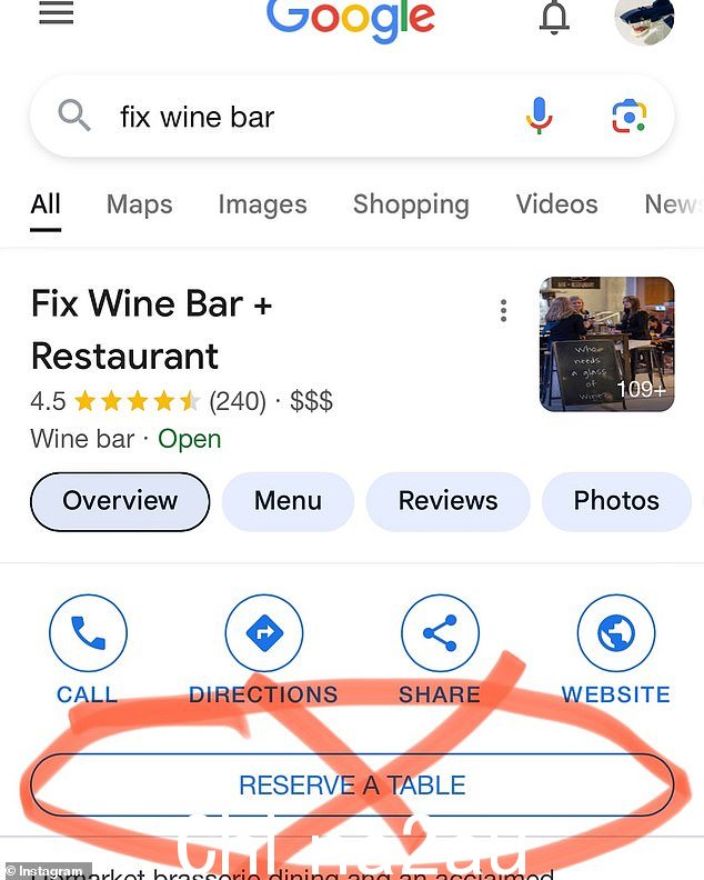 一位酒吧老板发现 Google 在未经他许可的情况下在他的在线列表上放置了预订按钮,这让他非常愤怒