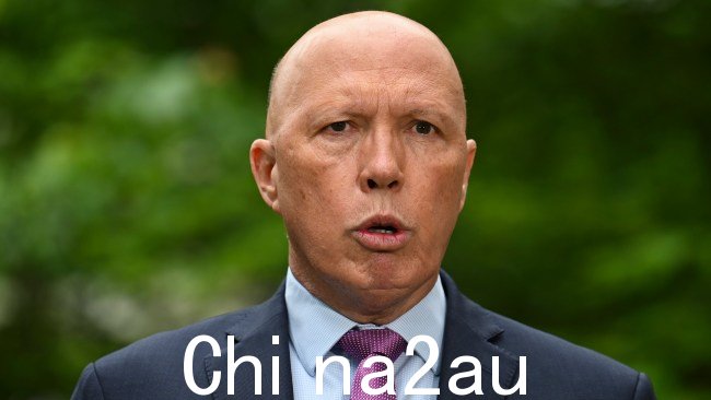 反对党领袖彼得·达顿 (Peter Dutton) 将此事归咎于阿尔巴尼亚政府未被发现的船只抵达。图片：NCA NewsWire/Martin Ollman