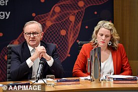 Anthony Albanese 与备受争议的内政部长 Clare O'Neil(上图)