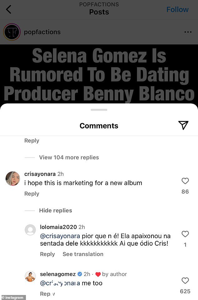 Selena 很快就回复了粉丝,喊出了其中一些粉丝