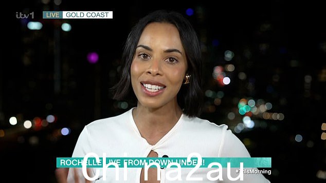 罗谢尔·休姆斯 (Rochelle Humes) 在周五的《今晨》节目中承认,当她的丈夫马文 (Marvin) 报名参加《我是名人》节目时,她认为她正处于“中年危机”” class=