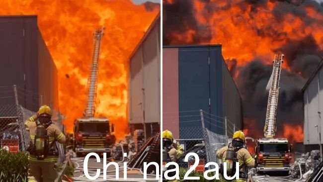 丹德农南部一家油漆厂发生火灾。图片:Facebook/SES Chelsea Unit。