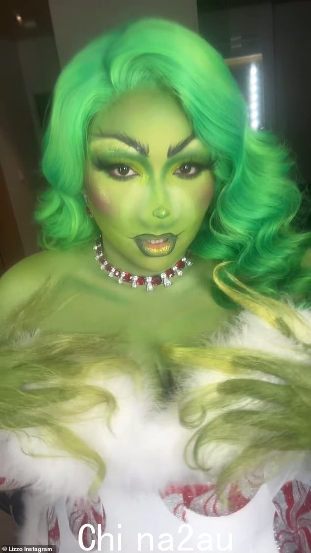 Lizzo 在圣诞节前穿了一套性感的格林奇服装,并说这是“现在唯一能让我摆脱抑郁的东西”