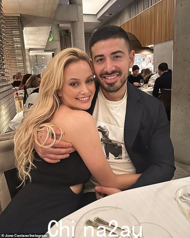 Jono Castano 和他的女朋友 Simone Holtznagel 正在商谈出现在第七频道的新真人秀节目《邦迪制造》中。 (均如图所示)