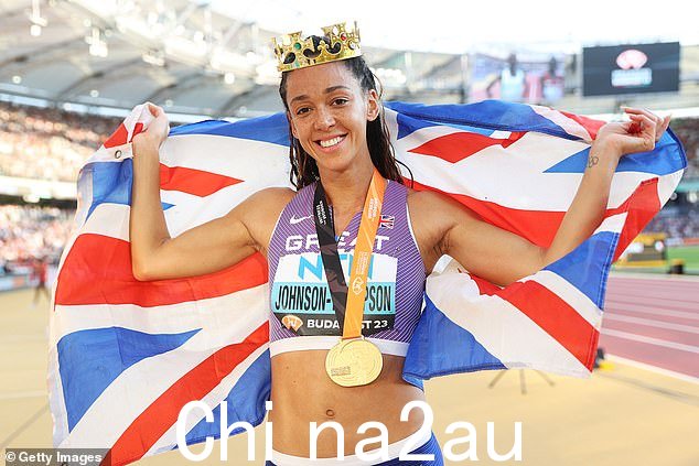 英国队的卡塔琳娜·约翰逊-汤普森今年在布达佩斯获得世界冠军后获得该奖项的田径提名