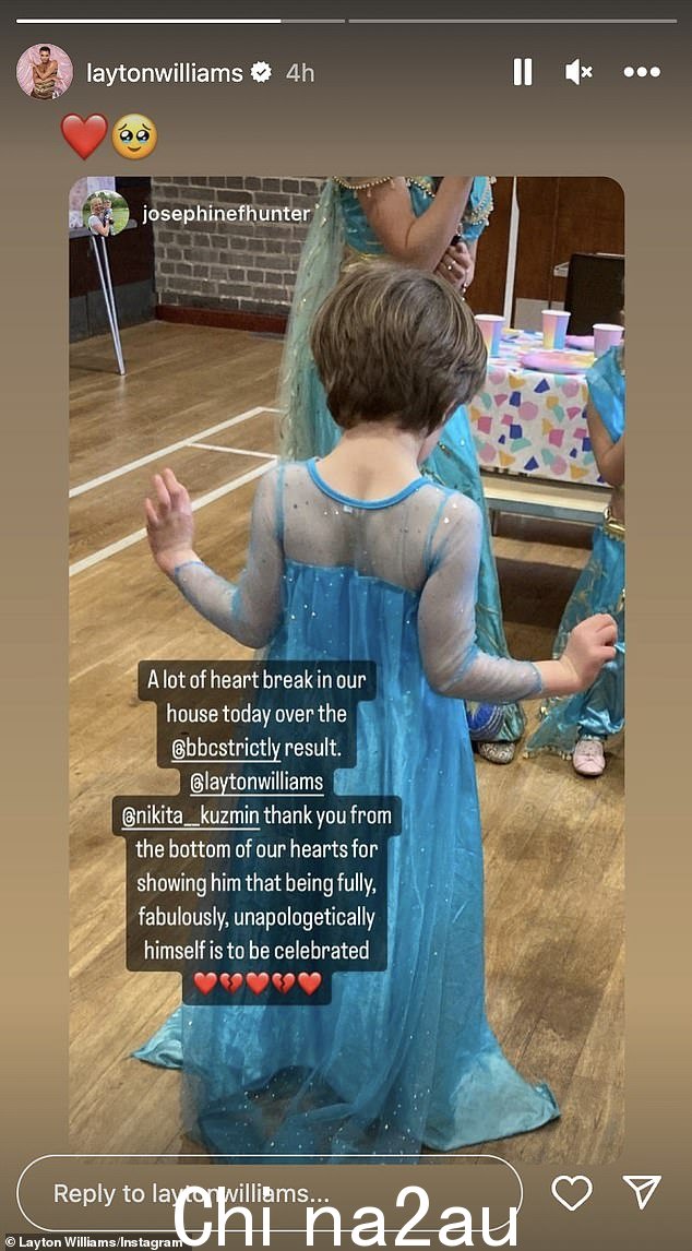 雷顿在他的 Instagram 上分享了一位悲痛欲绝的粉丝的甜蜜帖子,他对雷顿没有加冕冠军感到难过,但赞扬了他和尼基塔的影响力