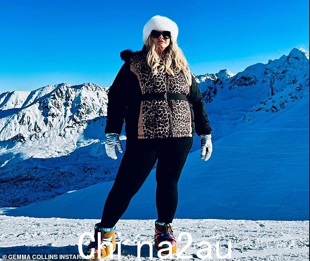 42 岁的杰玛·柯林斯 (Gemma Collins) 在周二分享了今年 12 月飞往山区的奢华滑雪度假照片,看起来非常漂亮