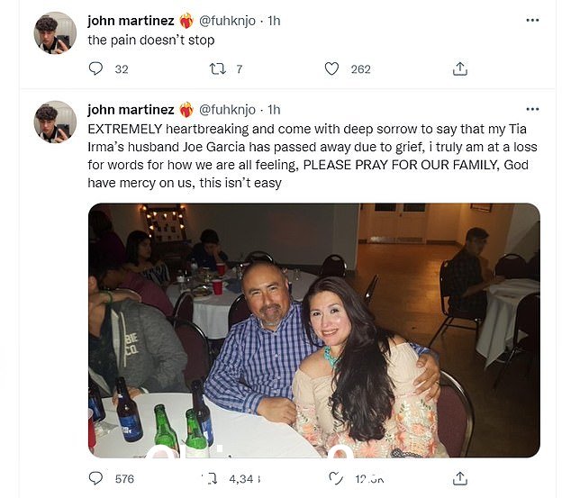 发布最近视频的约翰尼·马丁内斯 (Johnny Martinez) 对 hi 的去世感到心碎2022 年的阿姨和叔叔