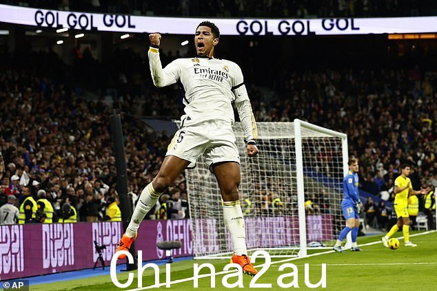 裘德自以 1.13 亿英镑从德国俱乐部多特蒙德转会以来,本赛季已为皇家马德里攻入 17 粒进球,此前他曾效力于伯明翰城