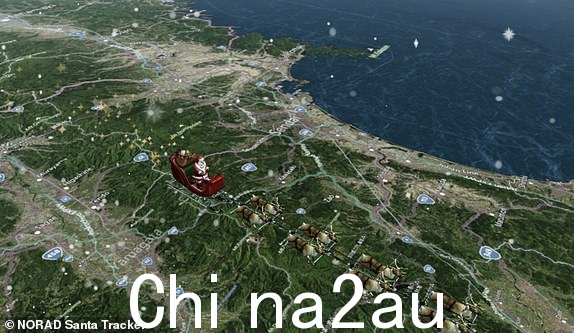 12896341 NORAD 圣诞老人追踪器 2023直播：跟随圣诞老人和他的驯鹿穿越全球，卫星地图显示今年平安夜送礼物的旅程