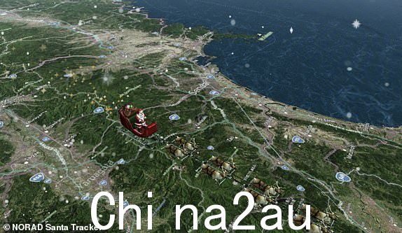 12896341 NORAD 圣诞老人追踪器 2023直播:跟随圣诞老人和他的驯鹿穿越全球,卫星地图显示今年平安夜送礼物的旅程