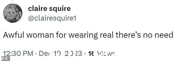 '可怕的女人穿真实的衣服,没有必要'