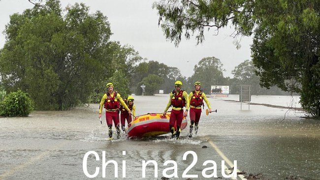 QFES 在过去 24 小时内在该州暴风雨和山洪爆发期间响应了 17 起水上救援。图片：X，QFES