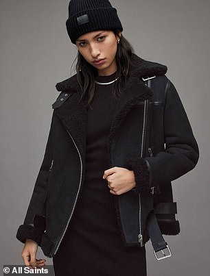 服装设计师 Jacky Levy 已确认这件时尚外套来自 All Saints