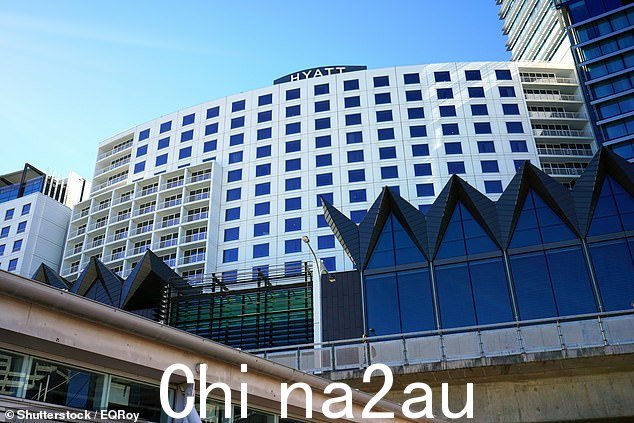 致命事件发生前,Lovell 女士和 Minigle 住在悉尼中央商务区凯悦酒店(如图)