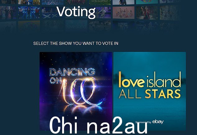 ITV 打开了一个常规页面,您可以在其中选择您想要投票的节目