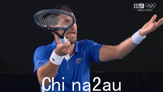 诺瓦克·德约科维奇 (Novak Djokovic) 显然对比赛期间的人群。图片:九