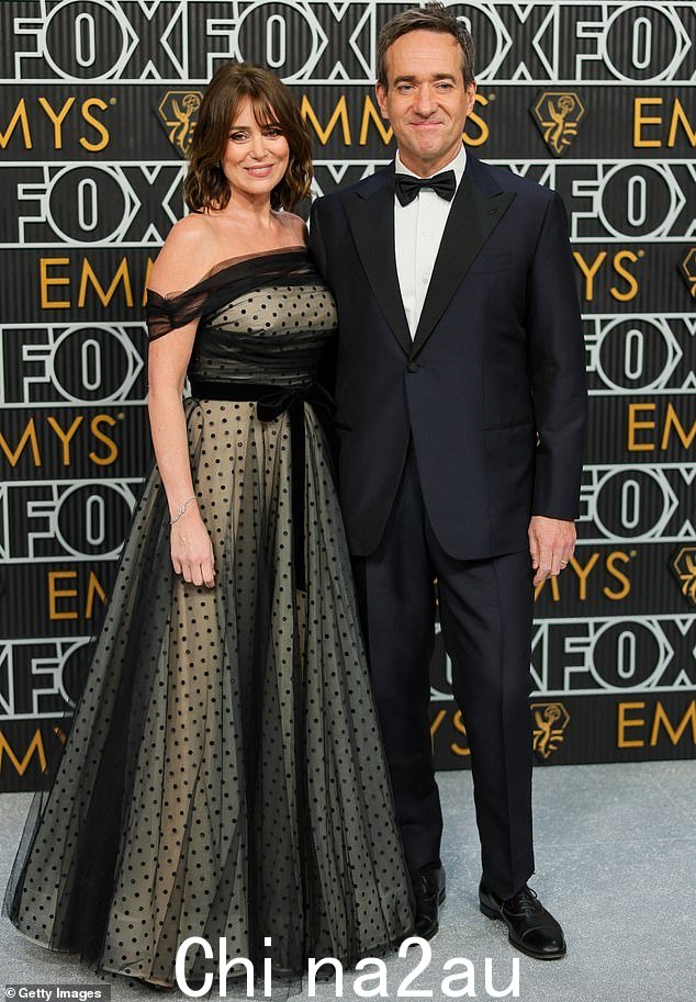 Matthew Macfadyen 和他的女演员妻子 Keeley Hawes 出席昨晚在洛杉矶举行的艾美奖颁奖典礼