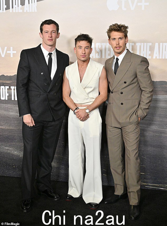 Callum Turner、Barry Keoghan 和 Austin Butler 出席 Apple TV+ 的 Masters of the Air 全球首映式