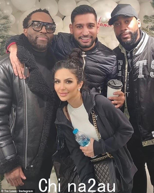 Tre 与拳击手 Amir Khan 和他的妻子 Faryal Makhdoom