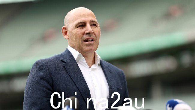 Cricket Australia 首席执行官尼克·霍克利 (Nick Hockley) 在接受采访时沉默了七秒钟,谈论在即将到来的测试中不提及澳大利亚日的决定,尽管第二天于 1 月 26 日登陆。图片:Jonathan DiMaggio/Getty Images。