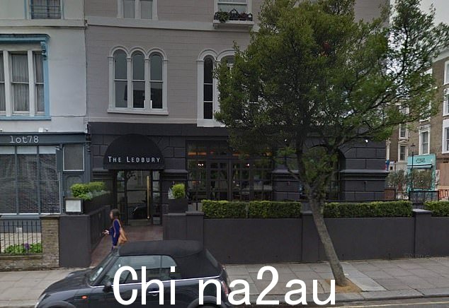 位于诺丁山的莱德伯里酒店(如图)在今年的英国和爱尔兰米其林指南颁奖典礼上荣获最高荣誉