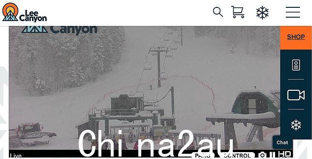 李峡谷查尔斯顿山的情况恶化后,滑雪缆车被关闭
