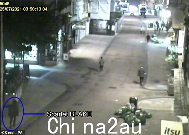 检察官称,25 岁的斯嘉丽·布莱克 (Scarlet Blake) 正在牛津街道上搜寻杀人对象,并发现 30 岁的豪尔赫·马丁·卡雷诺 (Jorge Martin Carreno),他找不到回家的路。” =