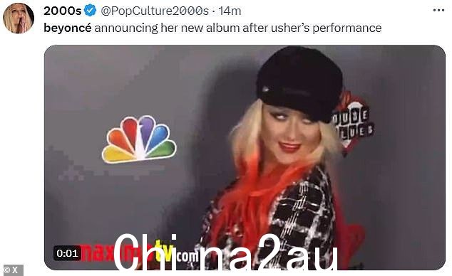 粉丝和社交媒体用户跳转到 X(以前称为 Twitter),表达他们对碧昂丝出现在超级碗以及这位明星推出新音乐的兴奋之情