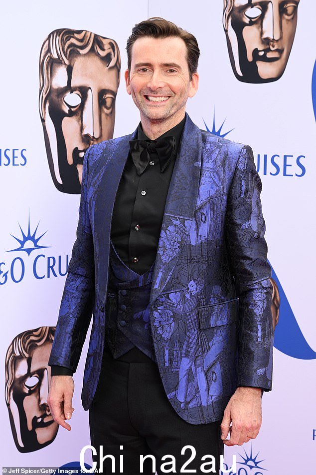 52 岁的大卫·田纳特 (David Tennant) 在 2024 年 BAFTA 颁奖典礼之前开始感到有点“紧张”,因为他准备在周日主持众星云集的颁奖典礼(图为 2023 年)
