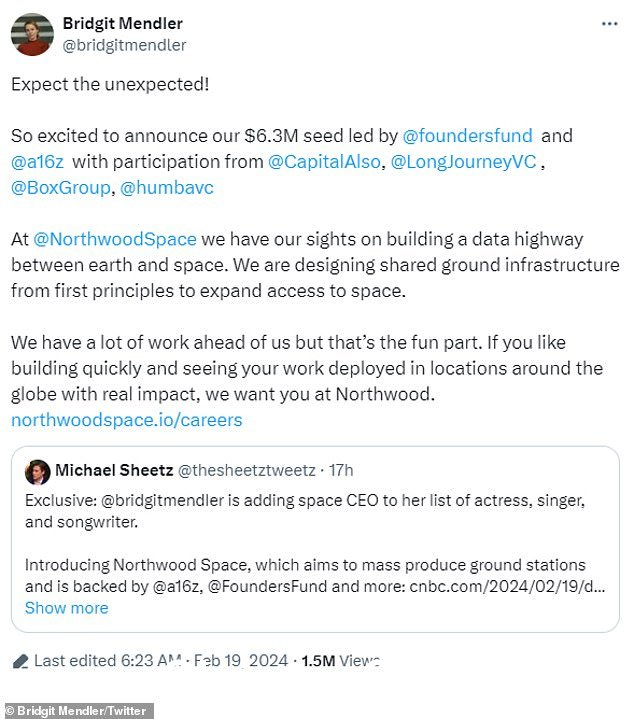 她还在 X(以前称为 Twitter)上引用转发了 CNBC 的报道,并发布了自己的公告