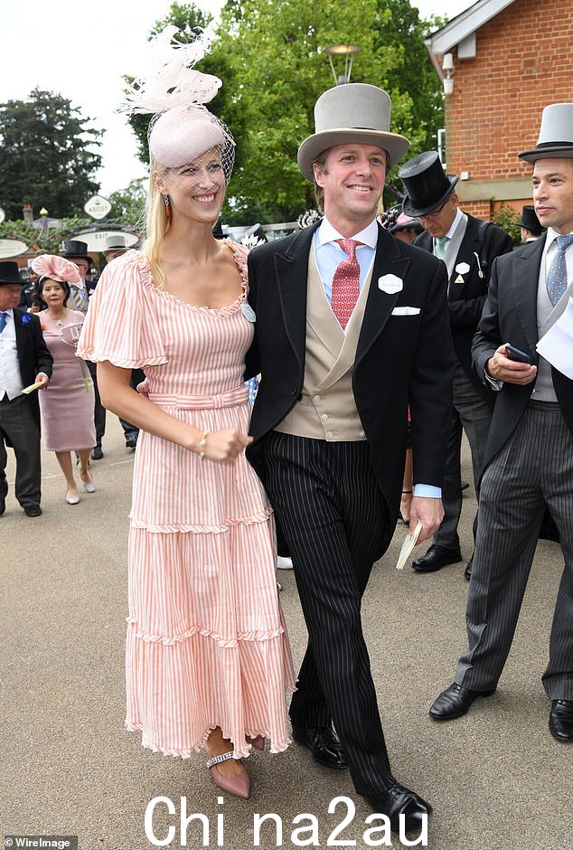 Lady Gabriella Windsor 和 Thomas Kingston 参加 2019 年皇家阿斯科特赛马会